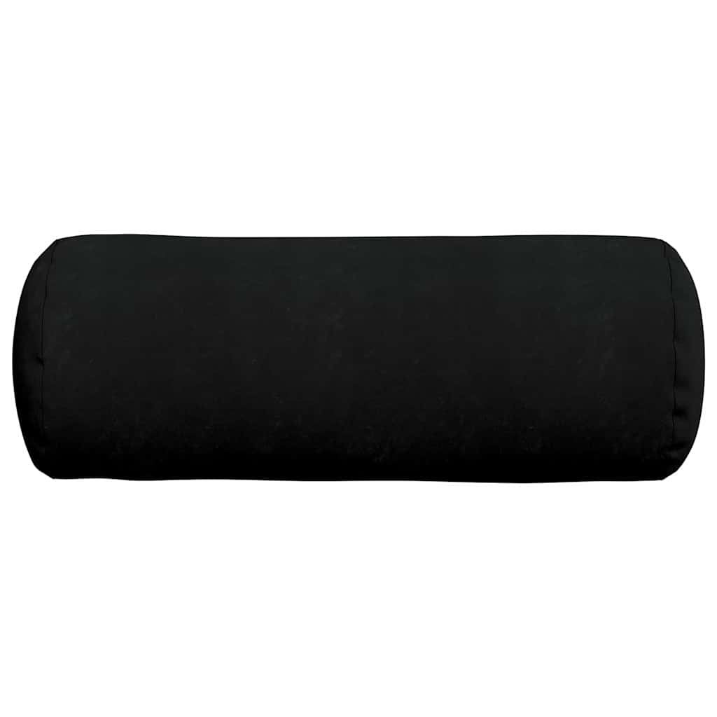 Valjkasti jastučići 2 pcs Crna Ø 25 x 70 cm Mikrofiber tkanina