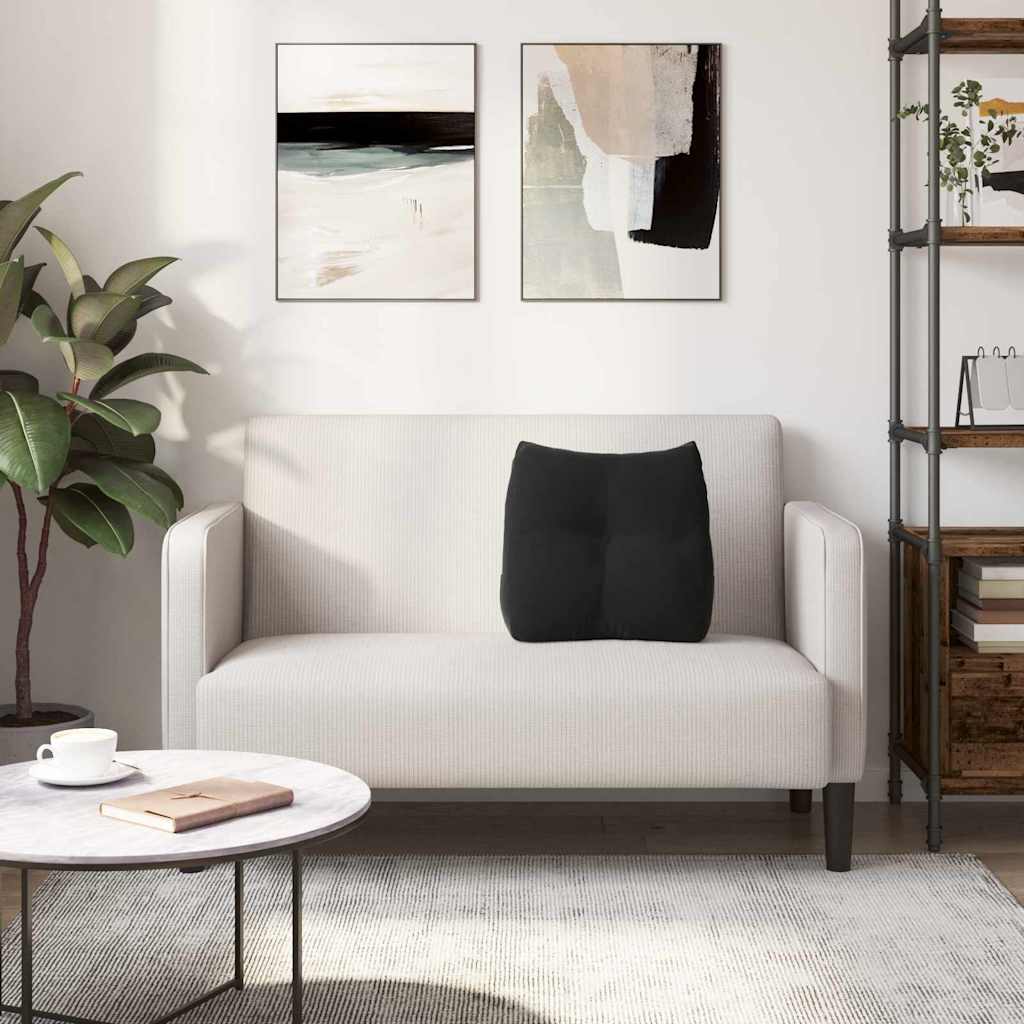 Jastuk za leđa Crna 45 x 24 x 50 cm Baršun
