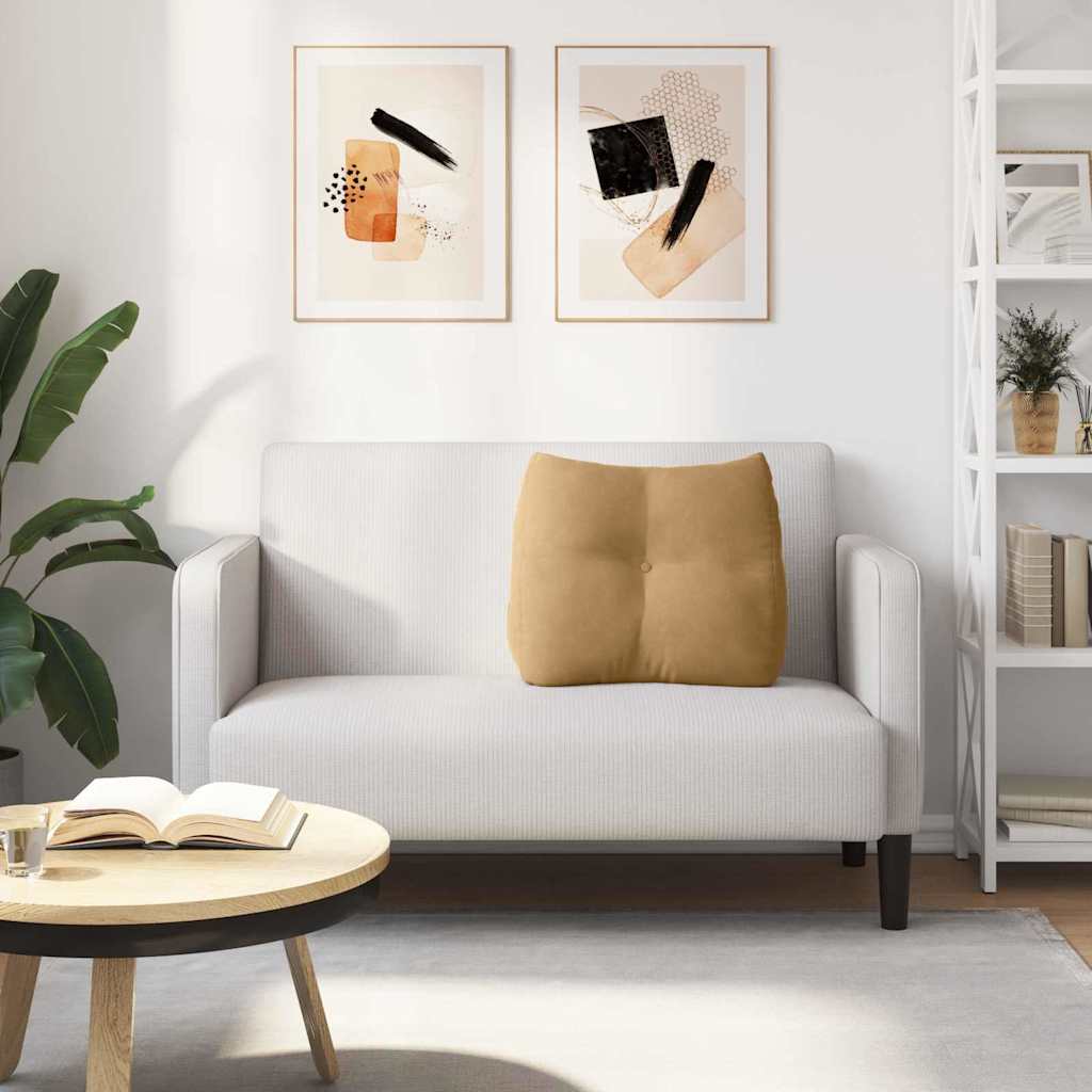 Jastuk za leđa Smeđa 60 x 24 x 50 cm Baršun
