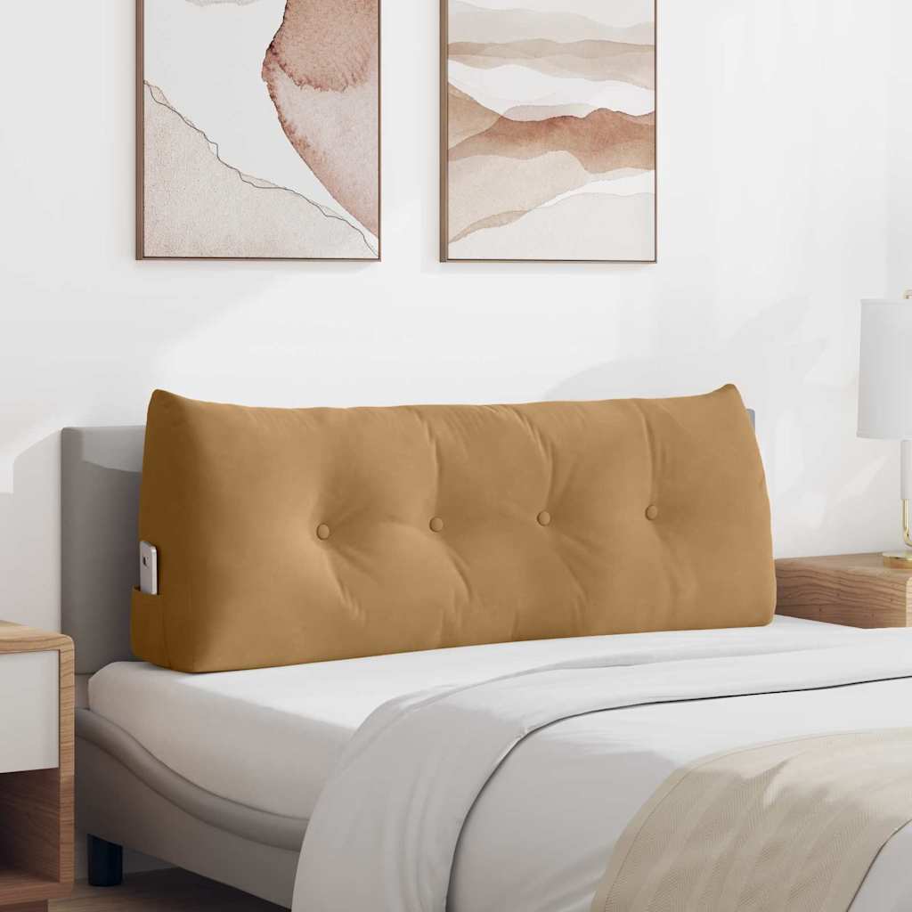 Jastuk za leđa Smeđa 120 x 24 x 50 cm Baršun