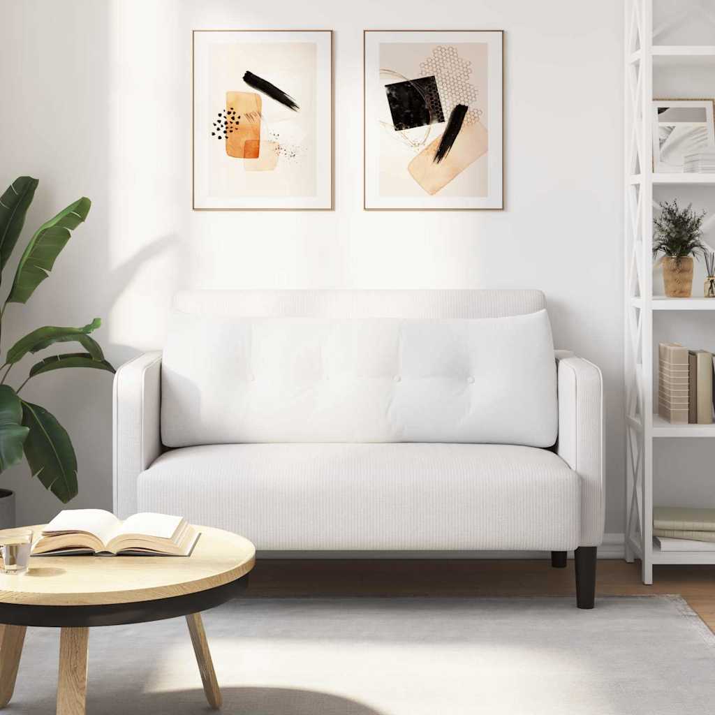 Jastuk za leđa Bijelo 140 x 24 x 50 cm tkanina