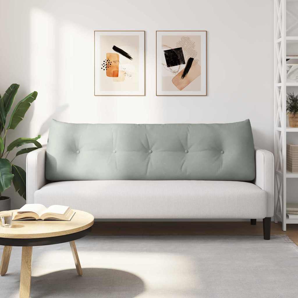 Jastuk za leđa Svijetlo siva 160 x 24 x 50 cm Baršun
