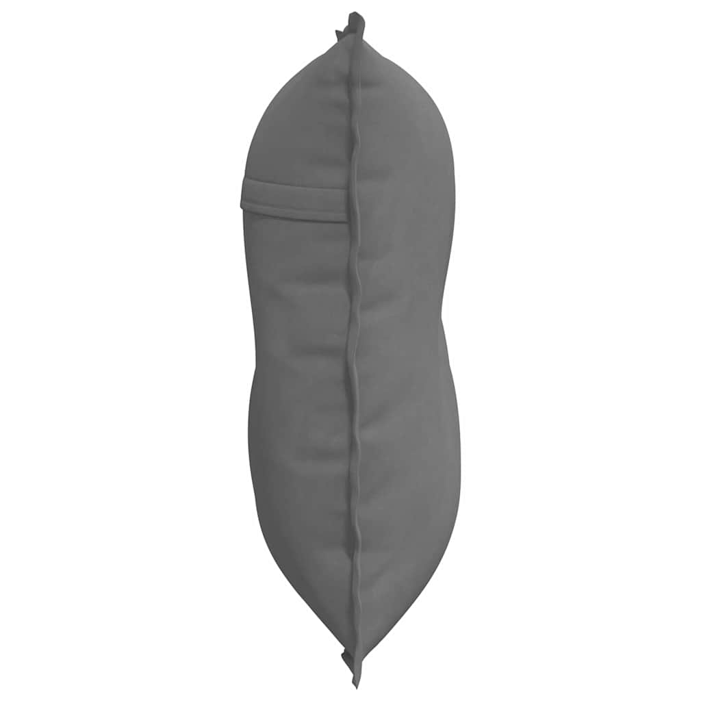 Jastuk za leđa Tamno siva 80 x 50 cm Mikrofiber tkanina