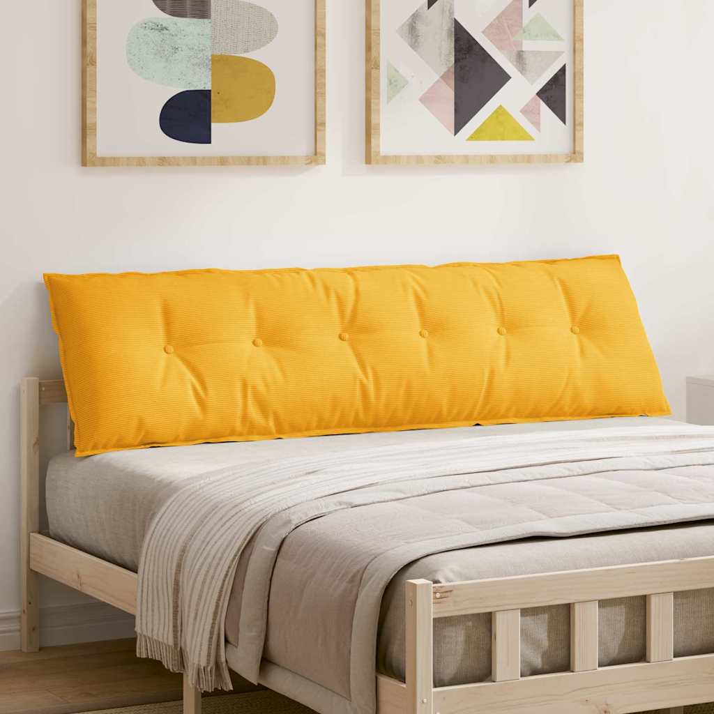 Jastuk za leđa Svijetlo žuta 180 x 50 cm Kordura tekstil