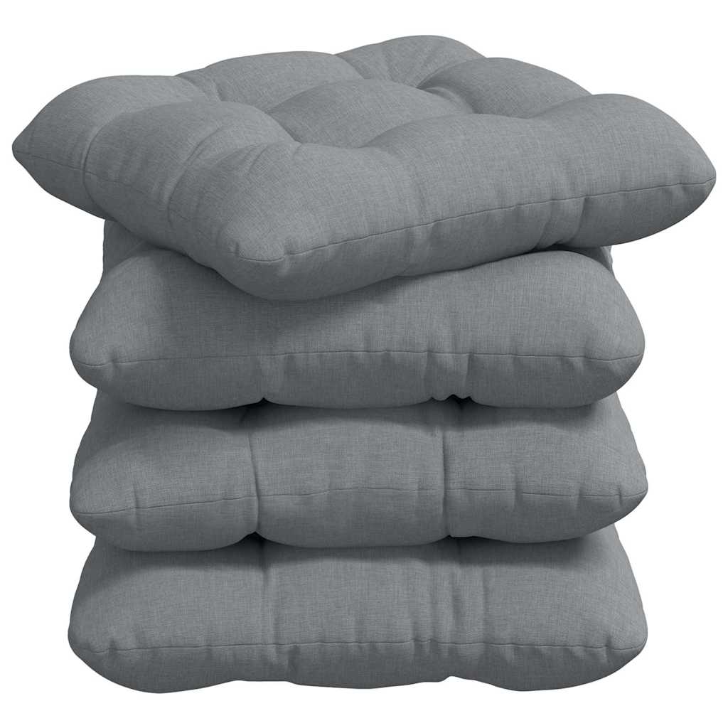 Jastučići za sjedenje 4 pcs Svijetlo siva 40 x 40 x 12 cm