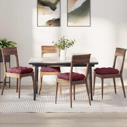 Jastučići za sjedenje 4 pcs Vinska crvena 40 x 40 x 12 cm