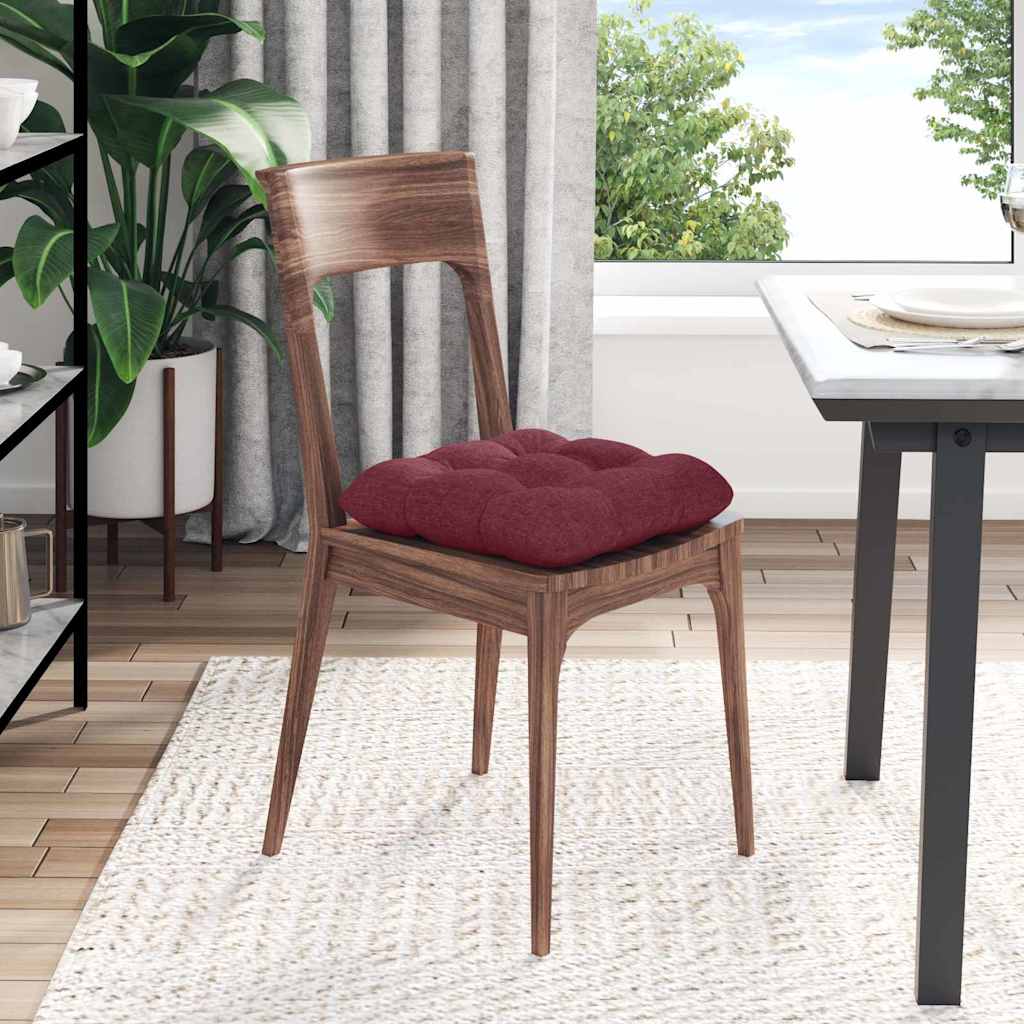 Jastučići za sjedenje 4 pcs Vinska crvena 40 x 40 x 12 cm
