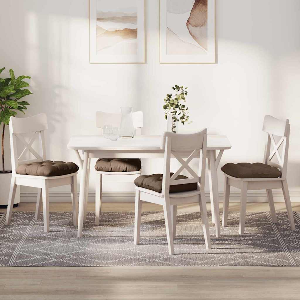 Jastučići za sjedenje 4 pcs Smeđa 40 x 40 x 12 cm tkanina