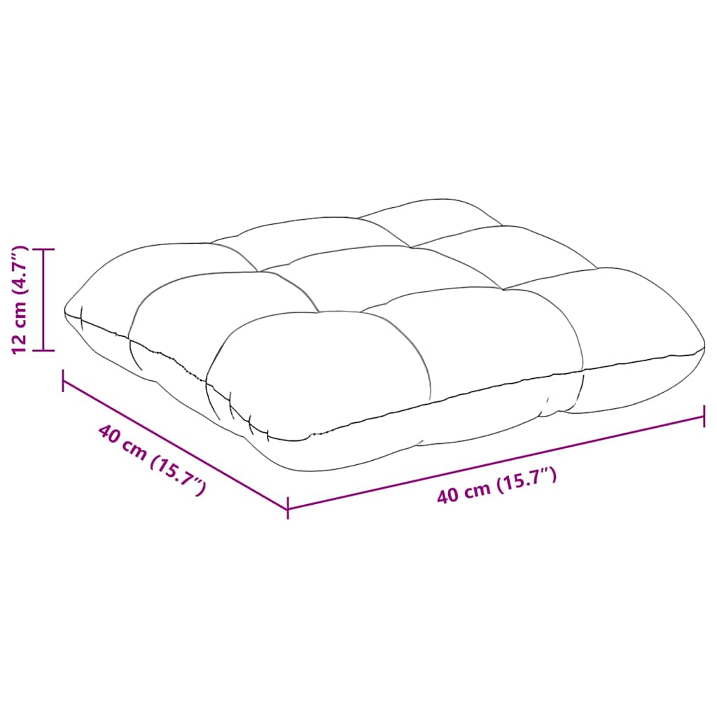 Jastučići za sjedenje 4 pcs Svijetlo zelena 40 x 40 x 12 cm