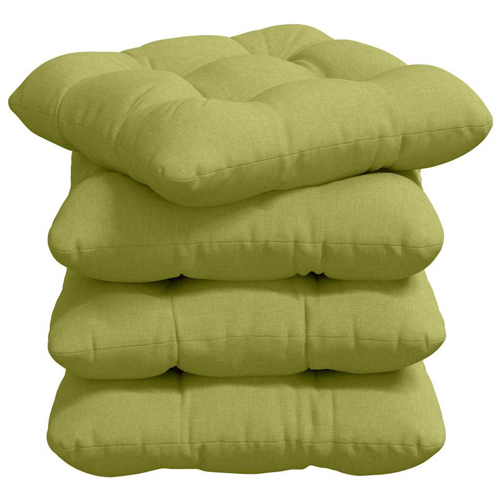 Jastučići za sjedenje 4 pcs Svijetlo zelena 45 x 45 x 12 cm