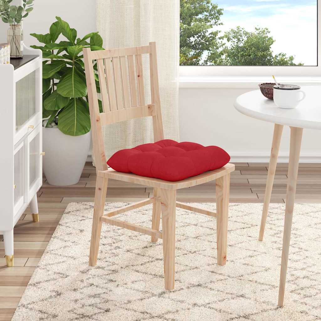 Jastučići za sjedenje 4 pcs Crvena 45 x 45 x 12 cm tkanina