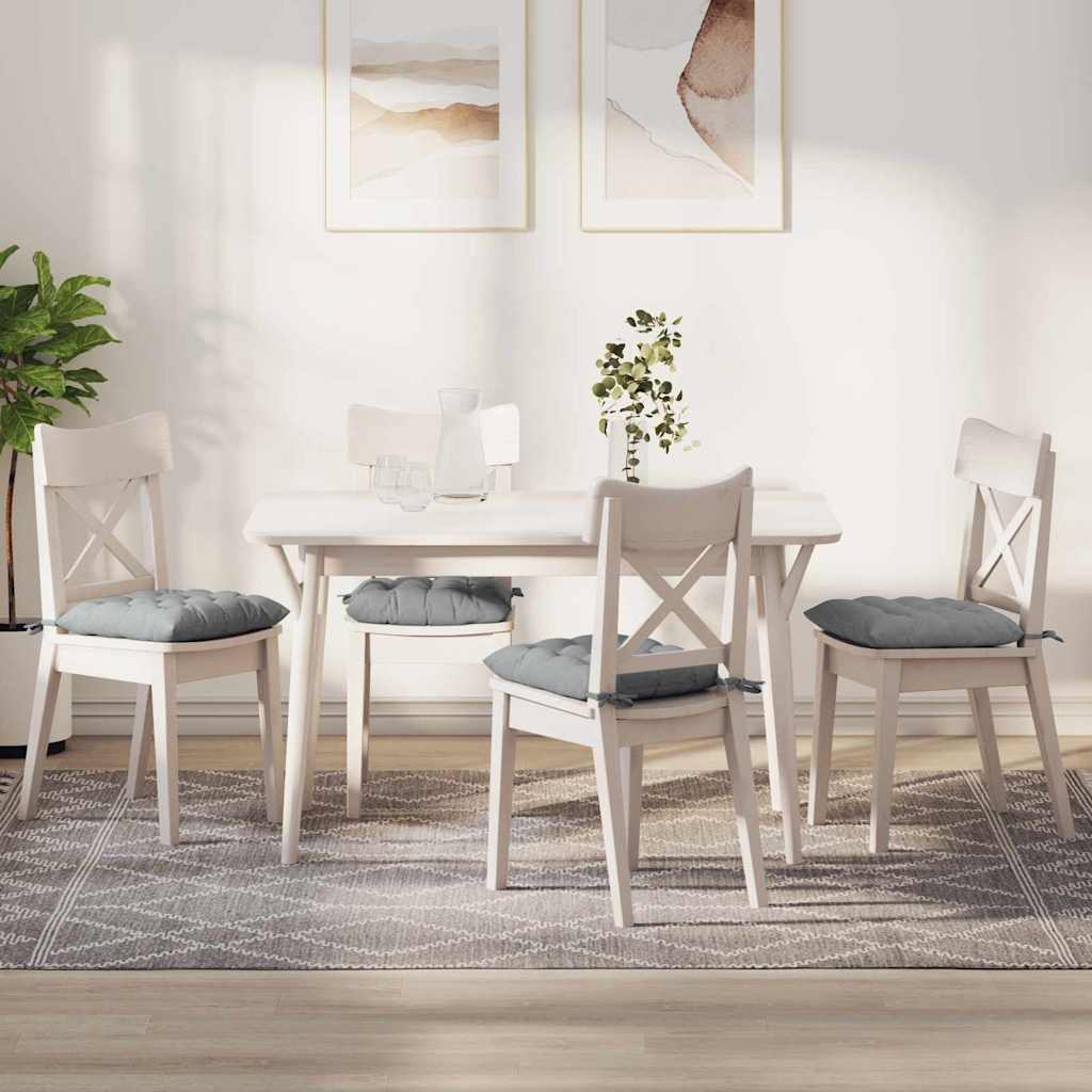 Jastučići za sjedenje 4 pcs Svijetlo siva 40 x 40 x 6 cm