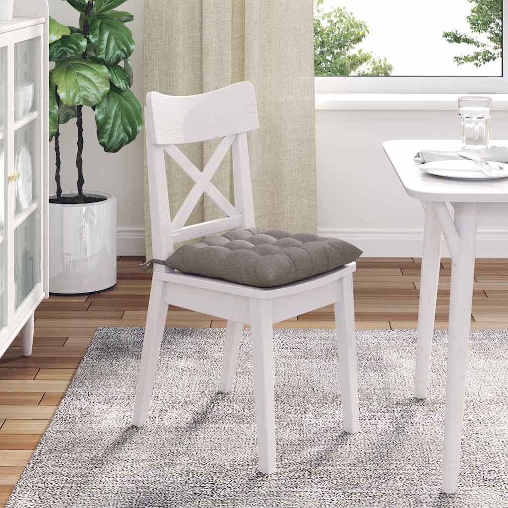 Jastučići za sjedenje 4 pcs Sivo-smeđa 40 x 40 x 6 cm tkanina