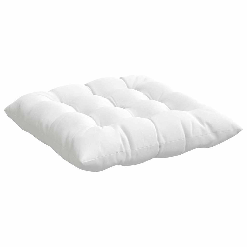 Jastučići za sjedenje 4 pcs Bijelo 40 x 40 x 6 cm tkanina