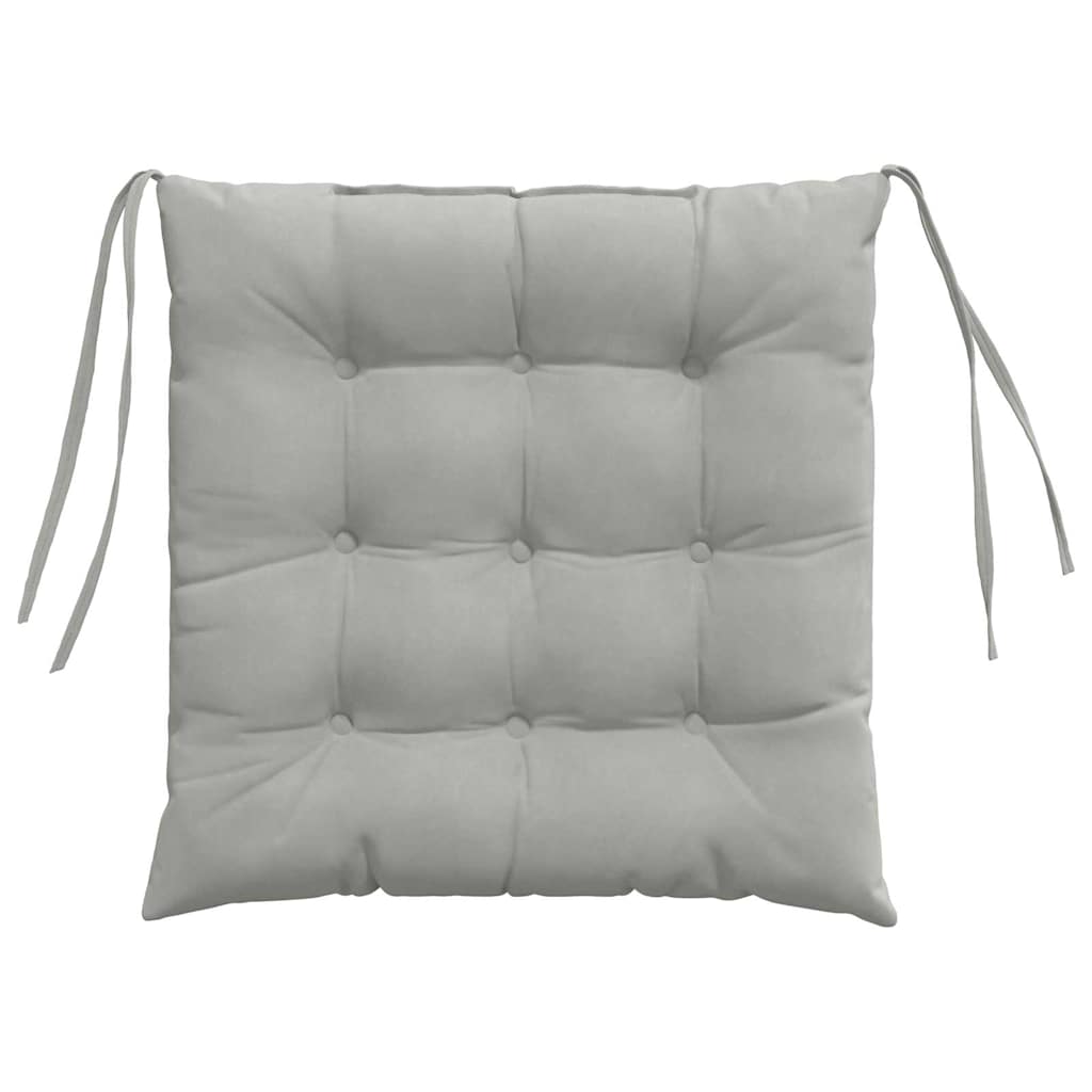 Jastučići za sjedenje 4 pcs Svijetlo siva 40 x 40 x 6 cm
