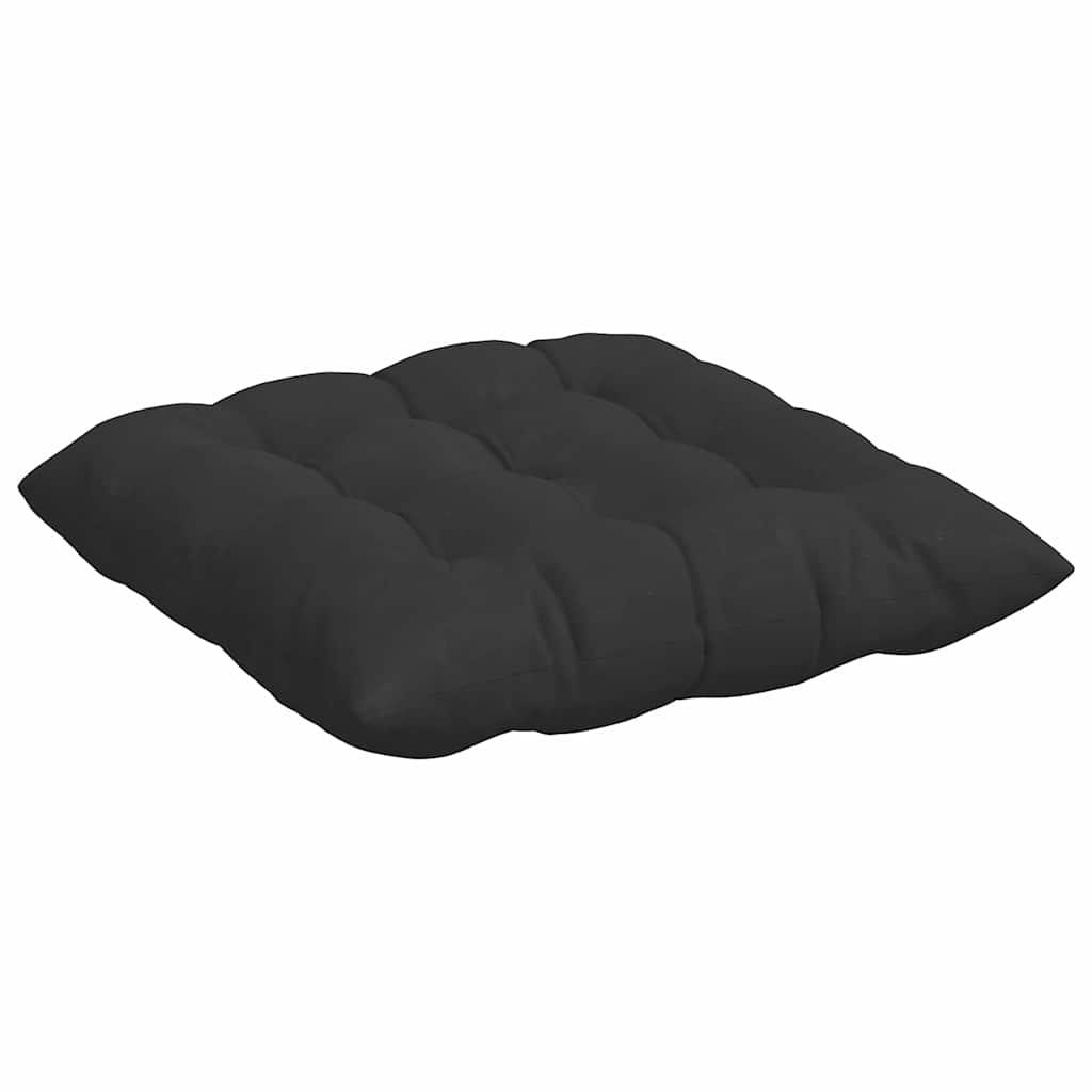 Jastučići za sjedenje 4 pcs Crna 40 x 40 x 6 cm Mikrofibra