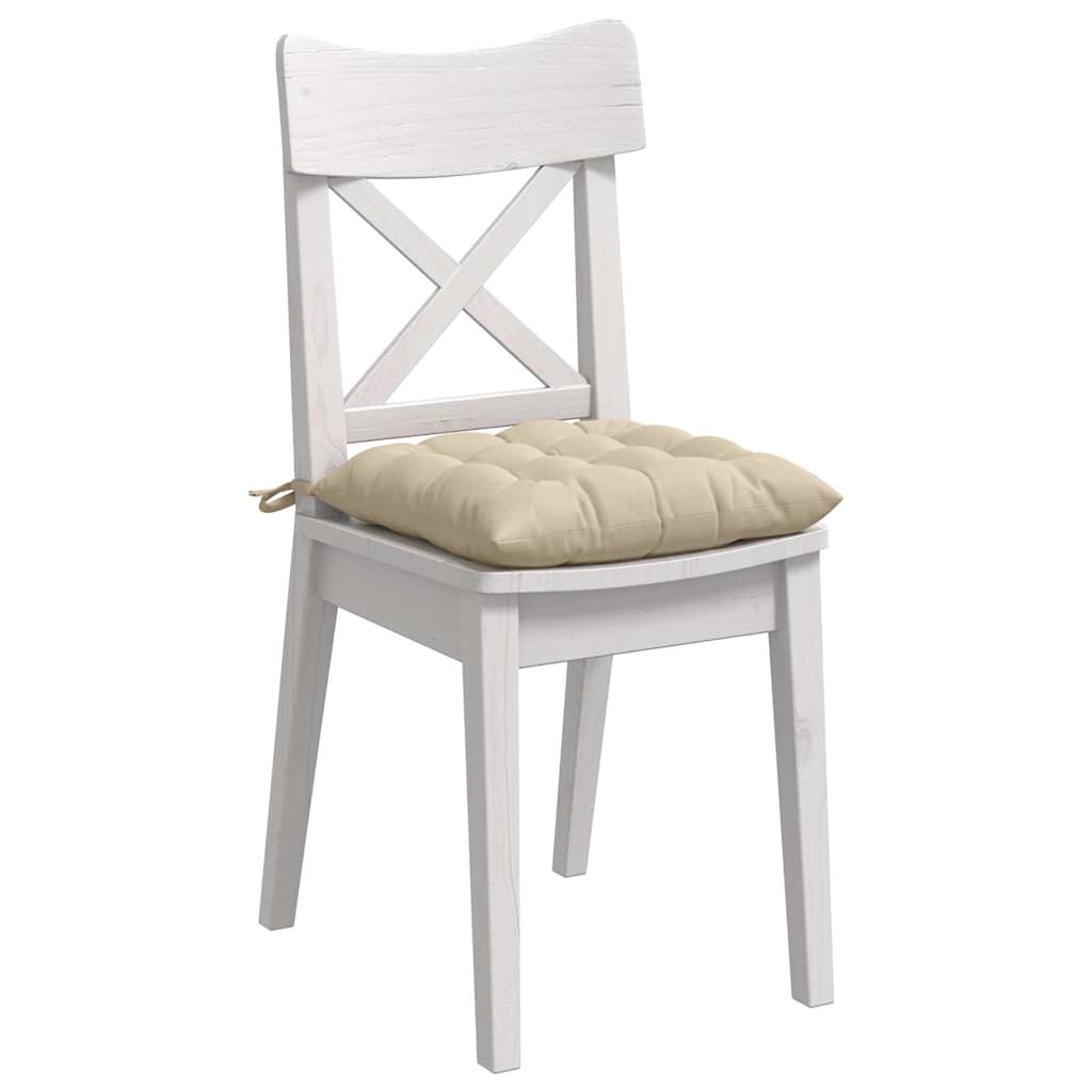 Jastučići za sjedenje 4 pcs Krema 40 x 40 x 6 cm Mikrofibra