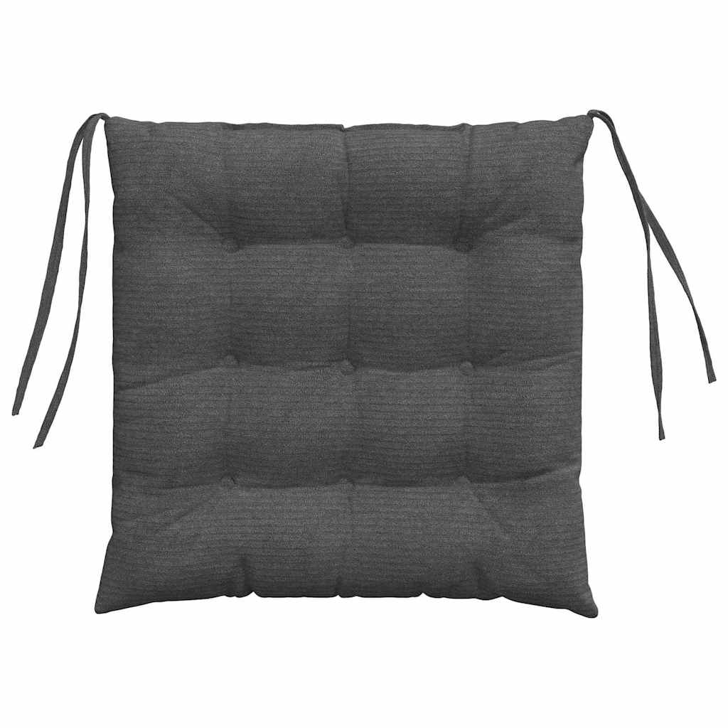 Jastučići za sjedenje 4 pcs Tamno siva 40 x 40 x 6 cm