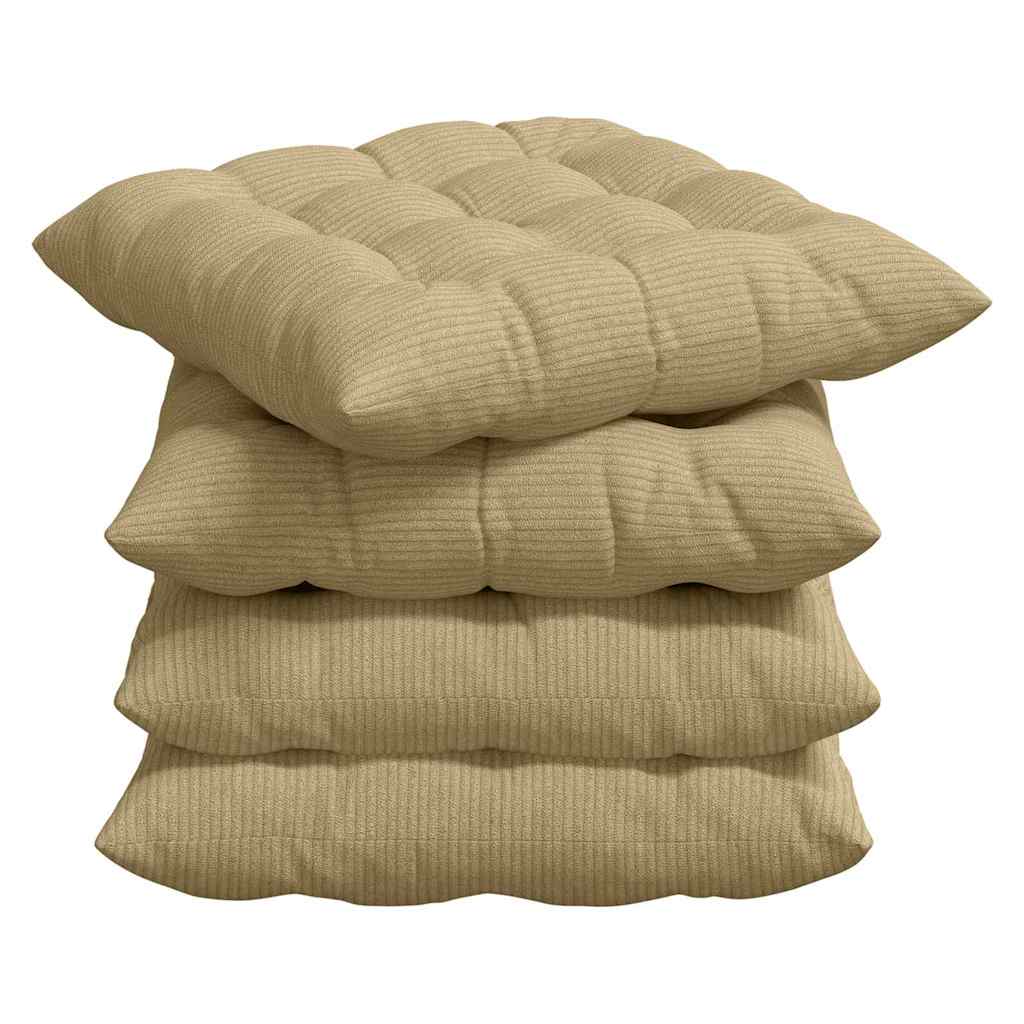 Jastučići za sjedenje 4 pcs Siva zelena 40 x 40 x 6 cm