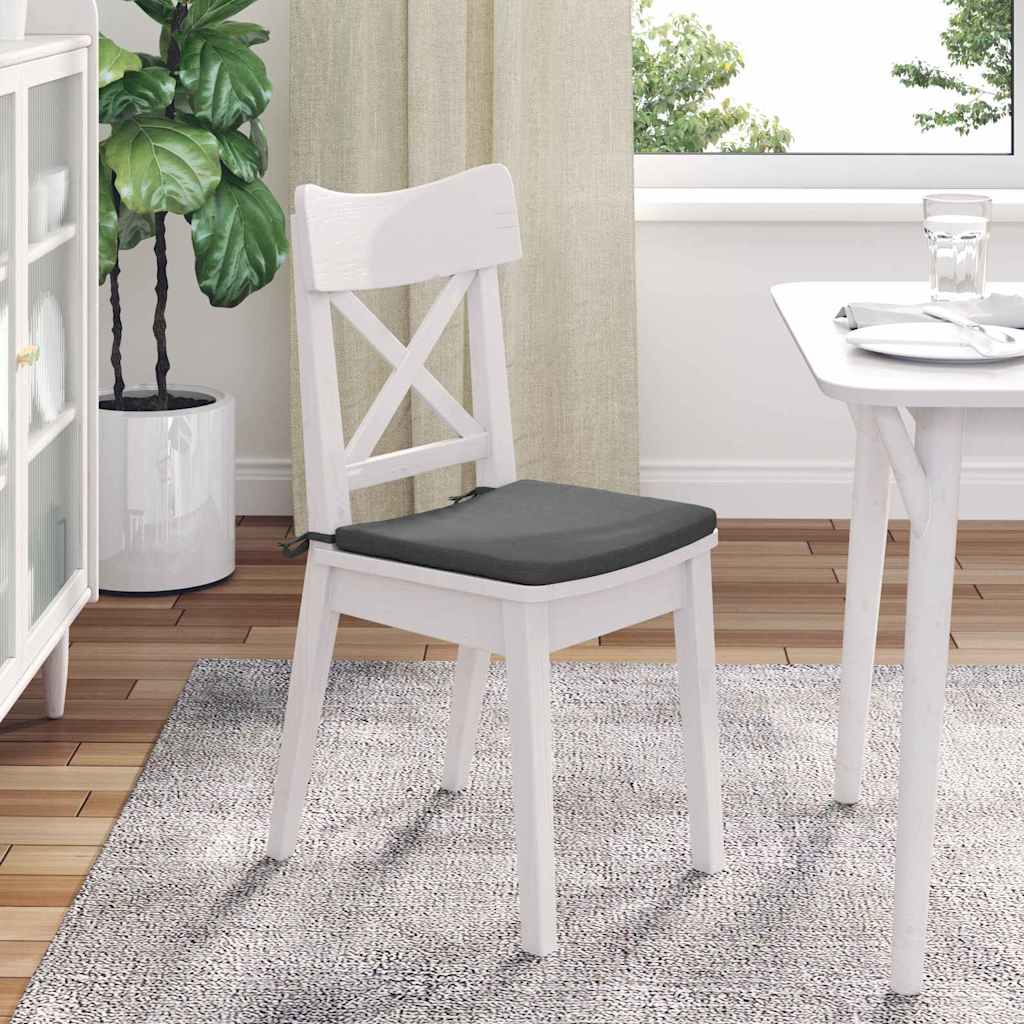 Jastučići za sjedenje 4 pcs Tamno siva 40 x 40 x 3 cm tkanina