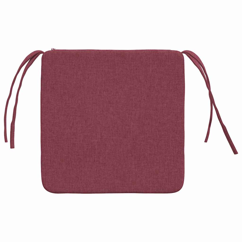 Jastučići za sjedenje 4 pcs Vinska crvena 40 x 40 x 3 cm