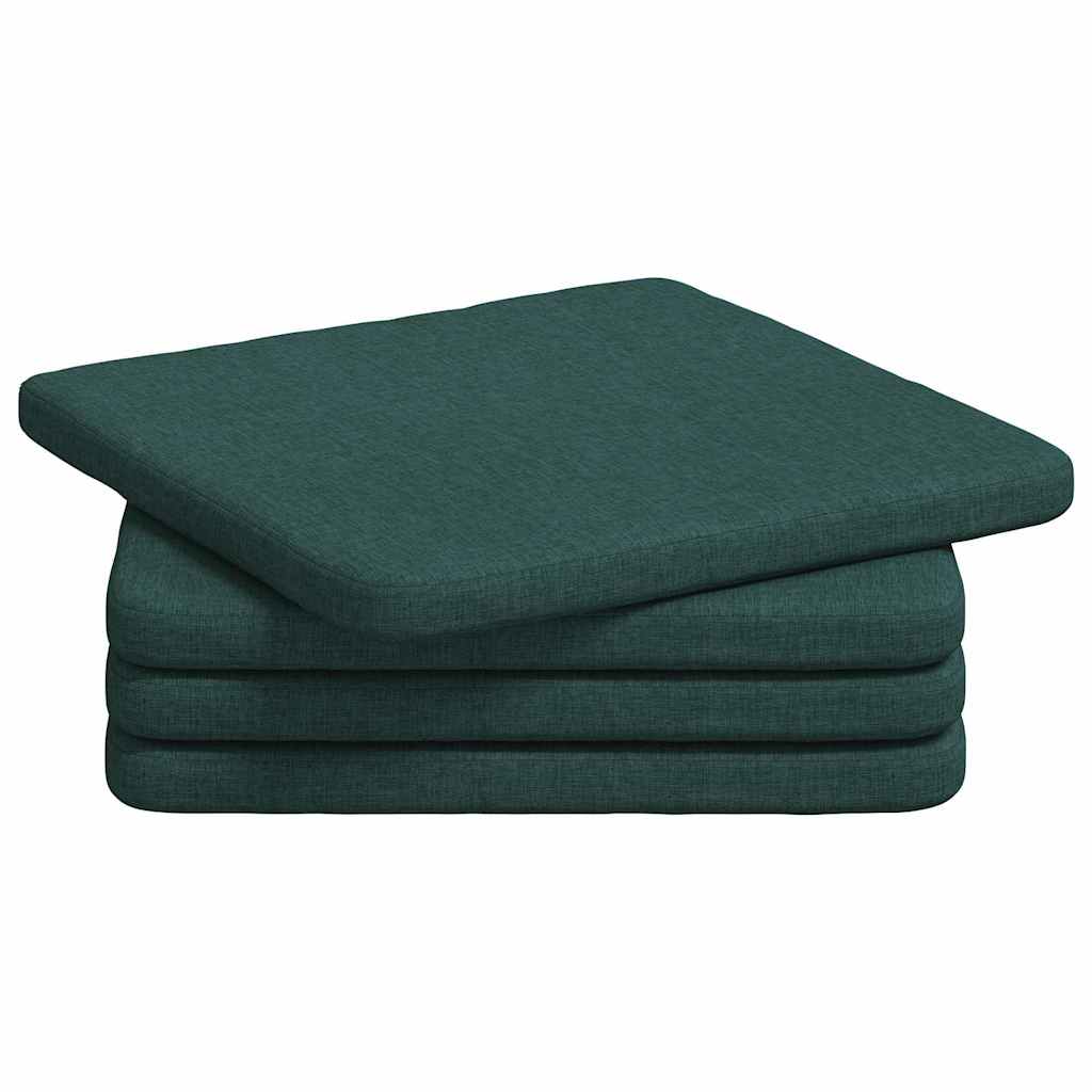 Jastučići za sjedenje 4 pcs Tamnozelena 40 x 40 x 3 cm tkanina