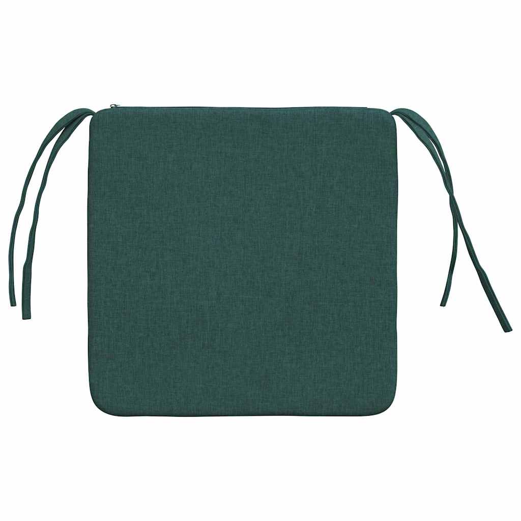 Jastučići za sjedenje 4 pcs Tamnozelena 40 x 40 x 3 cm tkanina