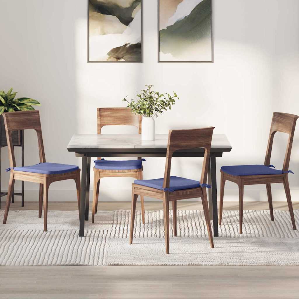 Jastučići za sjedenje 4 pcs Traper plava 40 x 40 x 3 cm tkanina