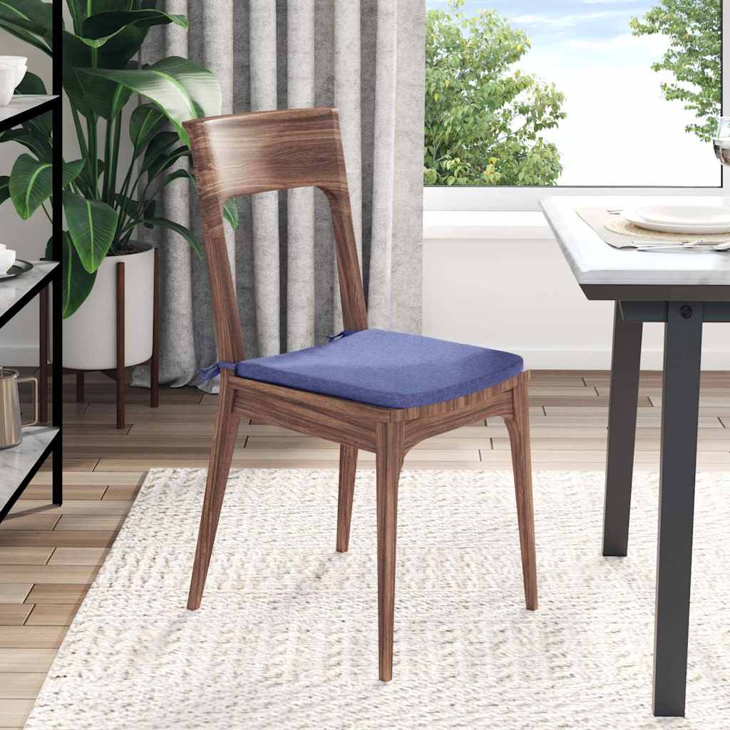 Jastučići za sjedenje 4 pcs Traper plava 40 x 40 x 3 cm tkanina
