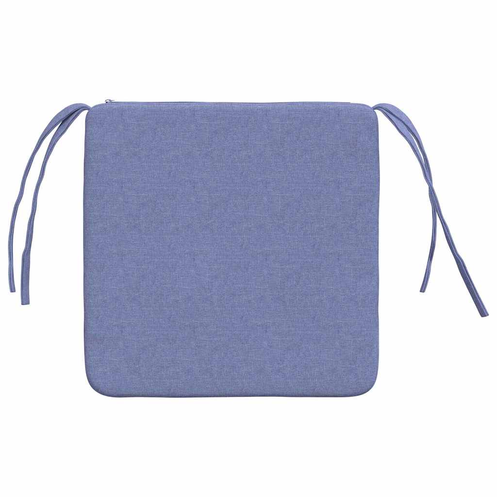 Jastučići za sjedenje 4 pcs Traper plava 40 x 40 x 3 cm tkanina