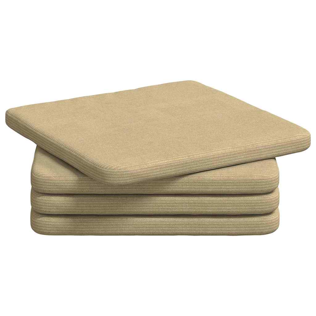 Jastučići za sjedenje 4 pcs Siva zelena 40 x 40 x 3 cm