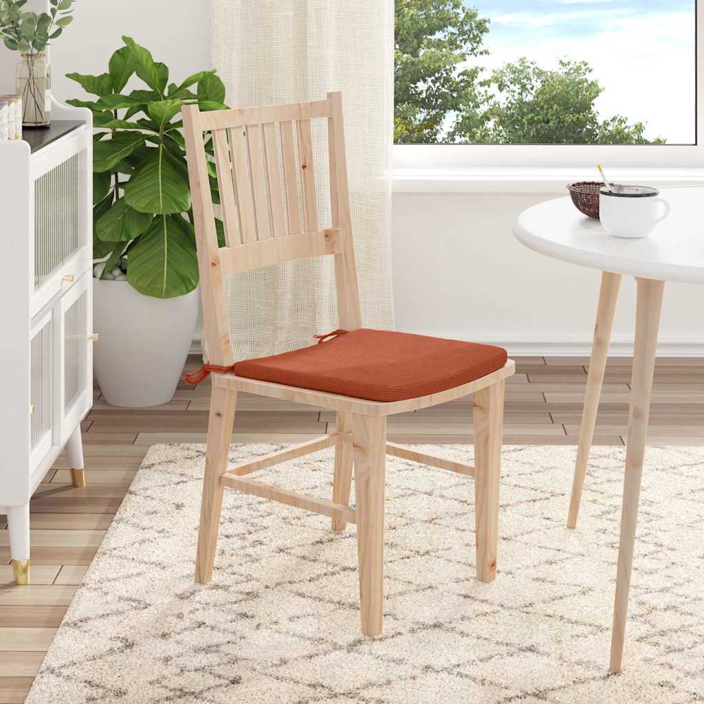 Jastučići za sjedenje 4 pcs Crvena narančasta 40 x 40 x 3 cm