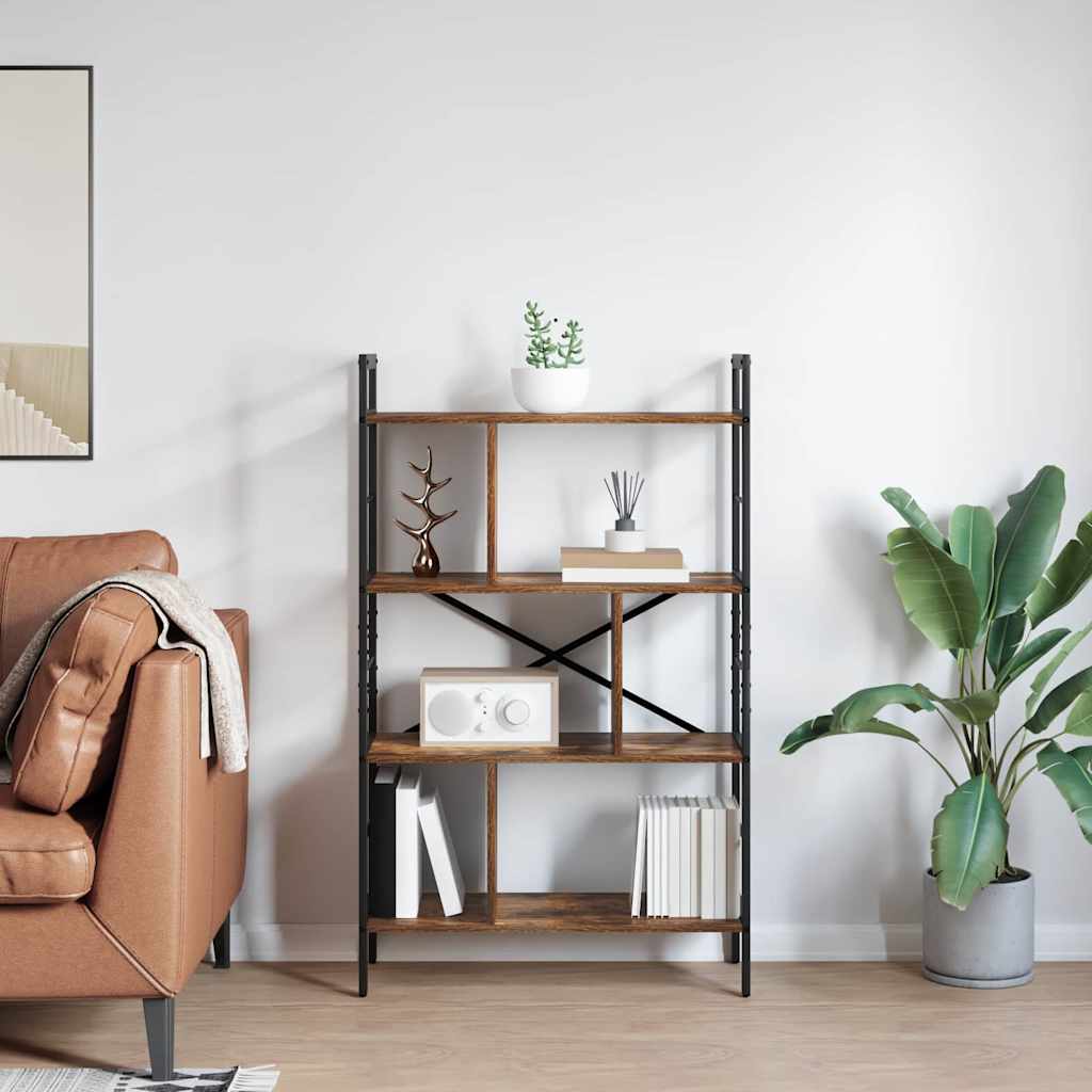 Polica Dimljeni hrast 75 x 30 x 123,5 cm Konstruirano drvo