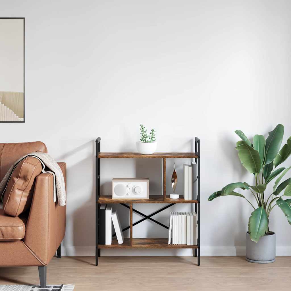 Polica Dimljeni hrast 75 x 30 x 91 cm Konstruirano drvo