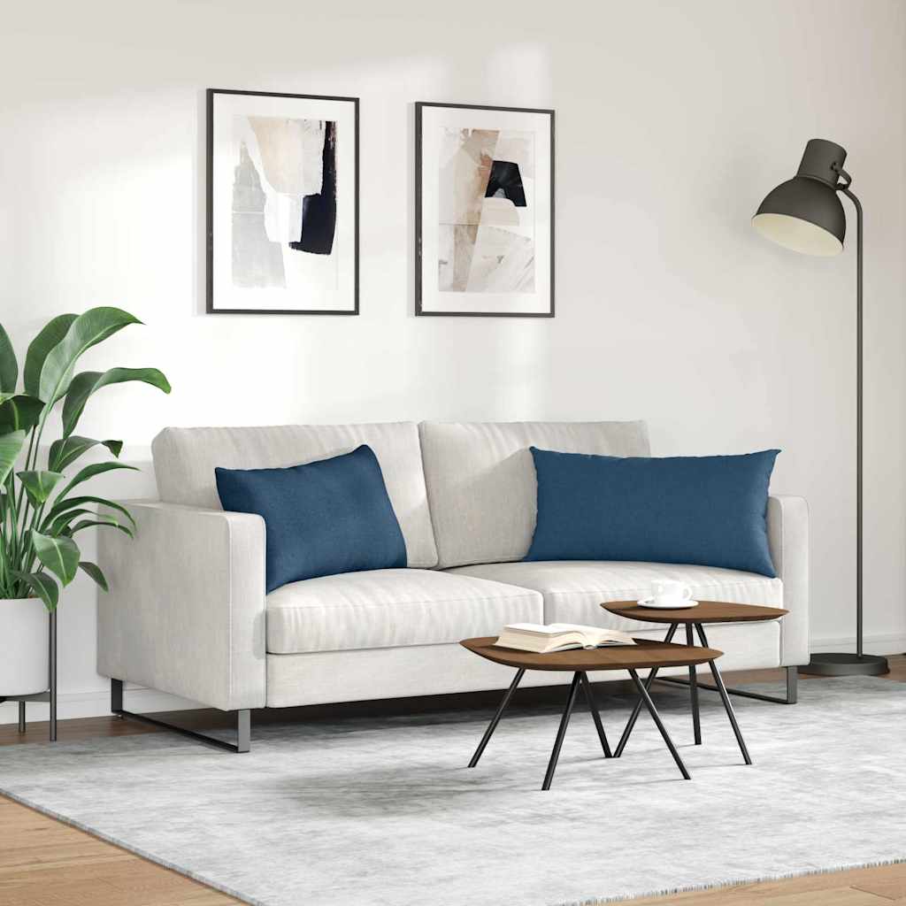 Jastučići za sofu 2 pcs Plava 80 x 40 cm tkanina