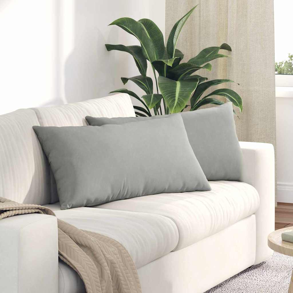 Jastučići za sofu 2 pcs Svijetlo siva 80 x 40 cm tkanina