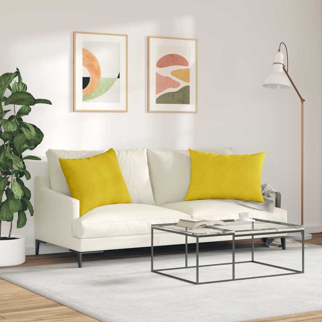 Jastučići za sofu 2 pcs Žuta 70 x 50 cm Kordura tekstil
