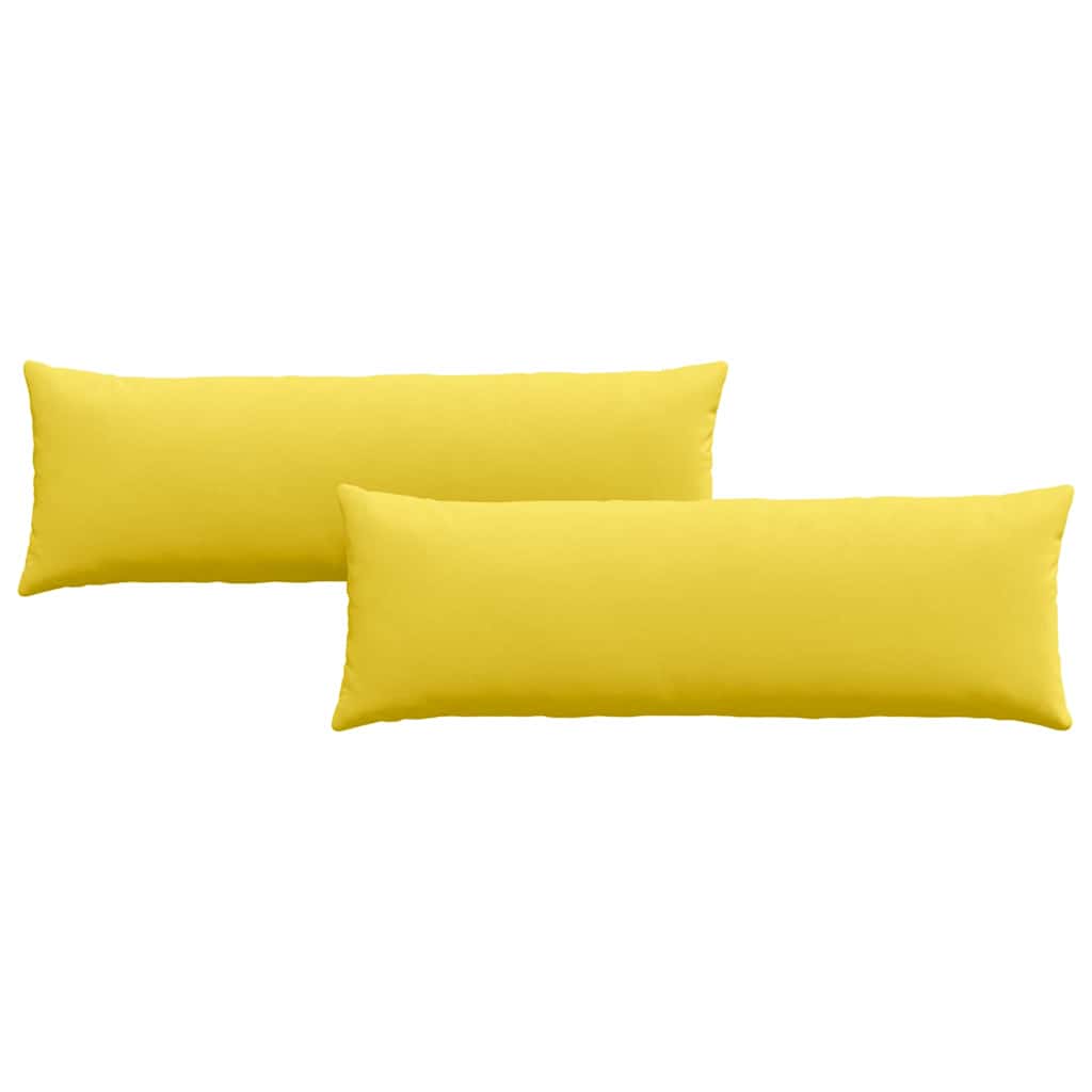 Jastučići za sofu 2 pcs Svijetlo žuta 120 x 40 cm tkanina