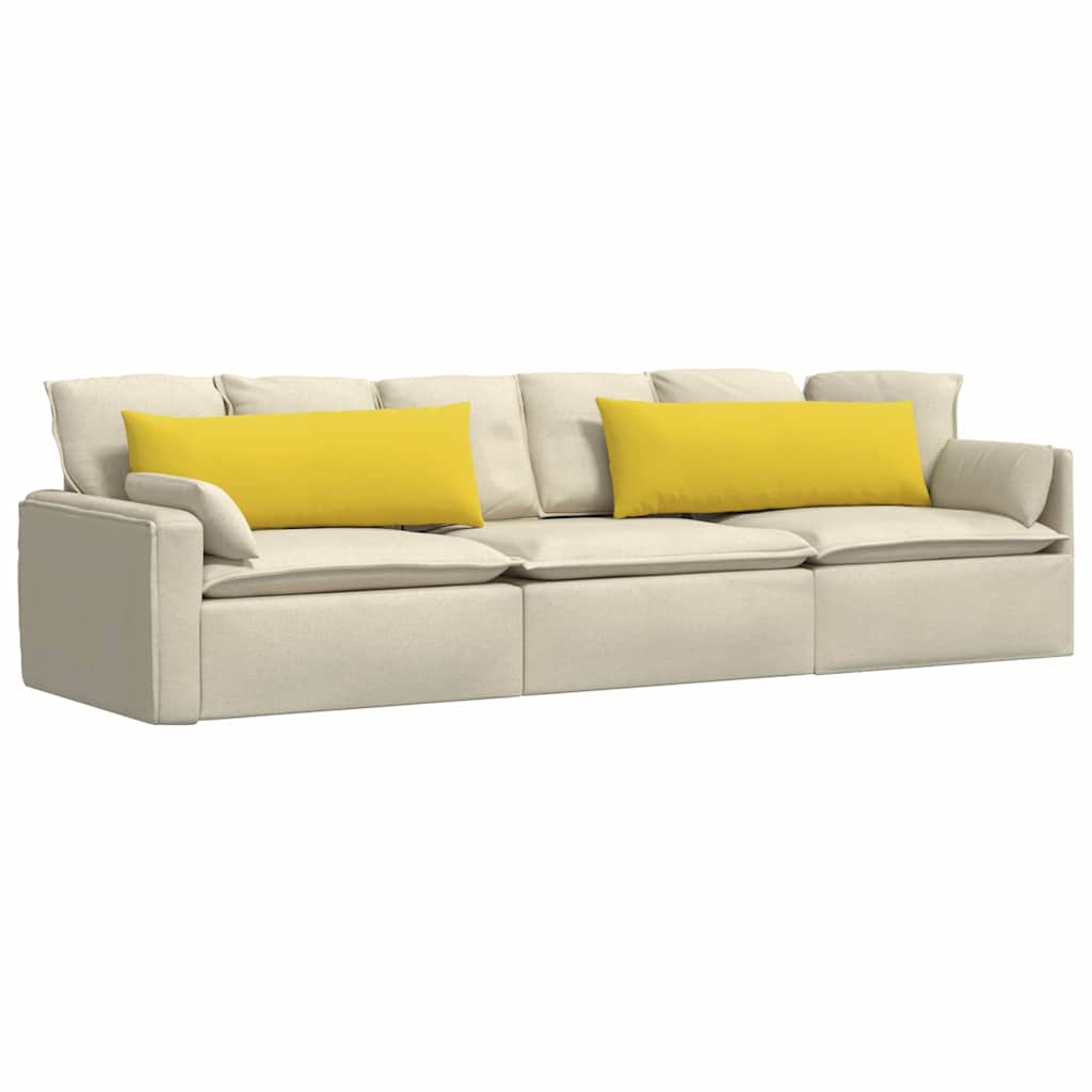 Jastučići za sofu 2 pcs Svijetlo žuta 120 x 40 cm tkanina