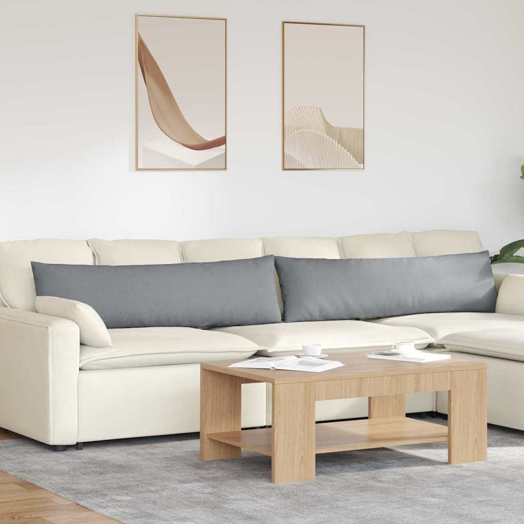 Jastučići za sofu 2 pcs Svijetlo siva 145 x 40 cm tkanina