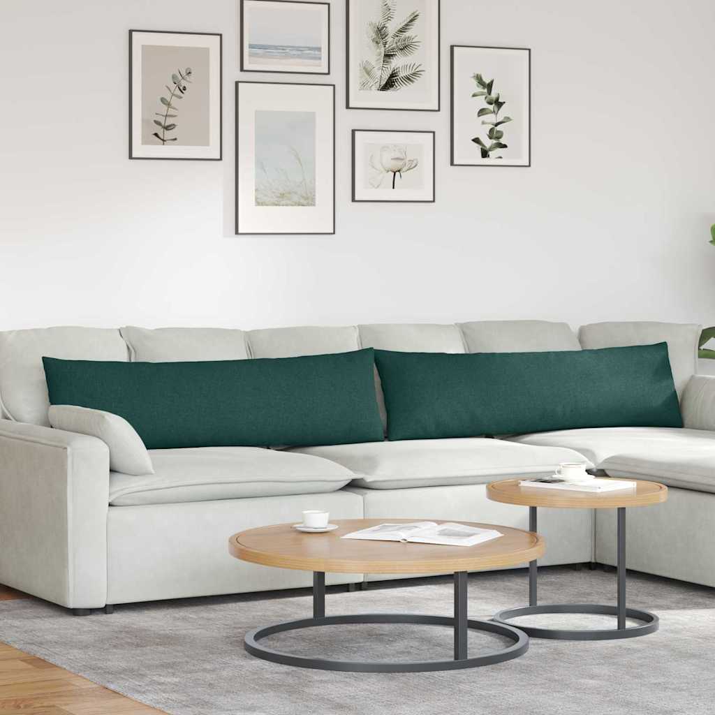 Jastučići za sofu 2 pcs Tamnozelena 145 x 40 cm tkanina