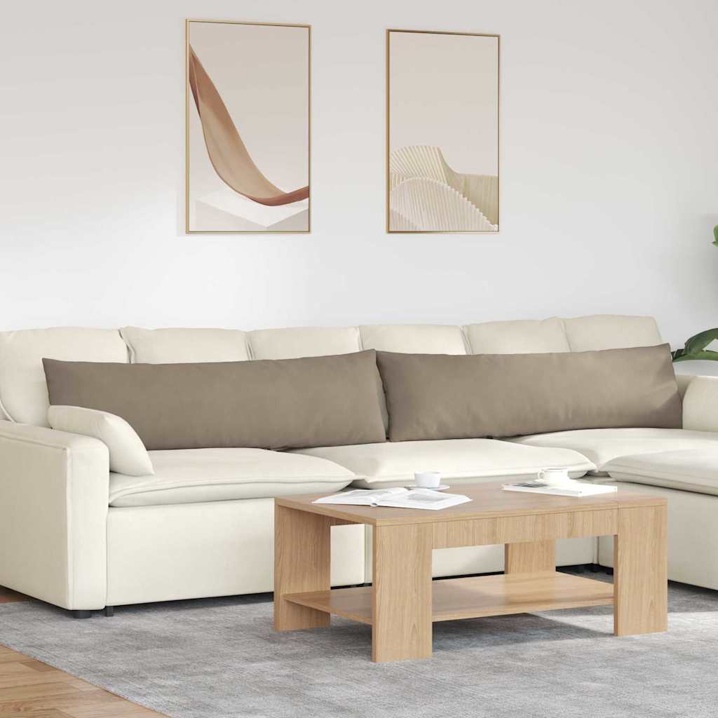 Jastučići za sofu 2 pcs Sivo-smeđa 145 x 40 cm tkanina