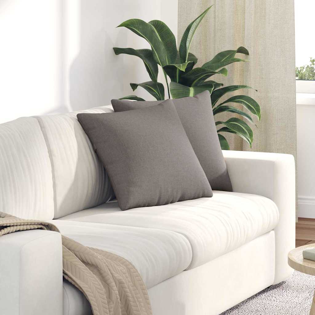 Jastučići za sofu 2 pcs Sivo-smeđa 45 x 45 cm tkanina