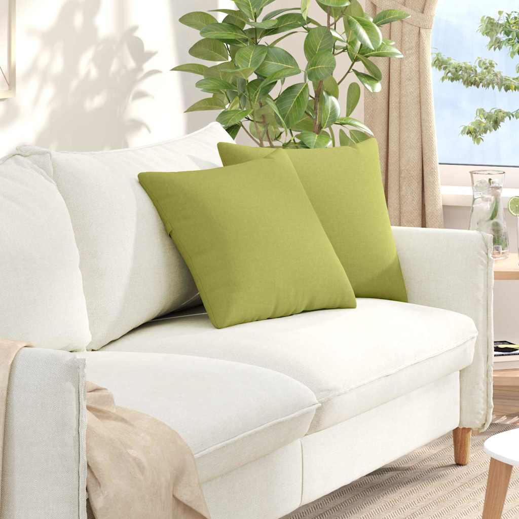 Jastučići za sofu 2 pcs Svijetlo zelena 45 x 45 cm tkanina