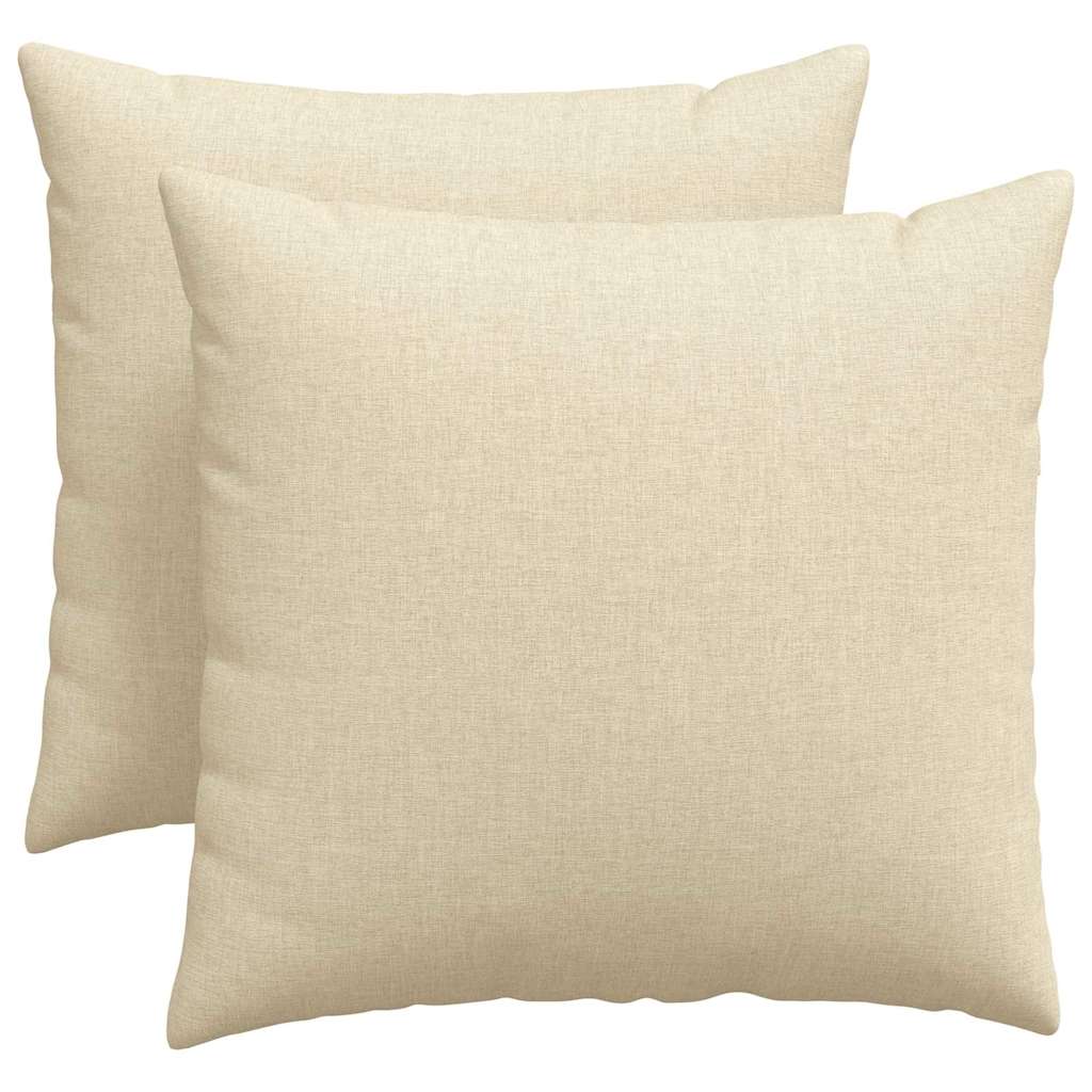 Jastučići za sofu 2 pcs Krema 50 x 50 cm tkanina