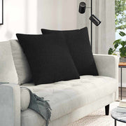 Jastučići za sofu 2 pcs Crna 60 x 60 cm tkanina