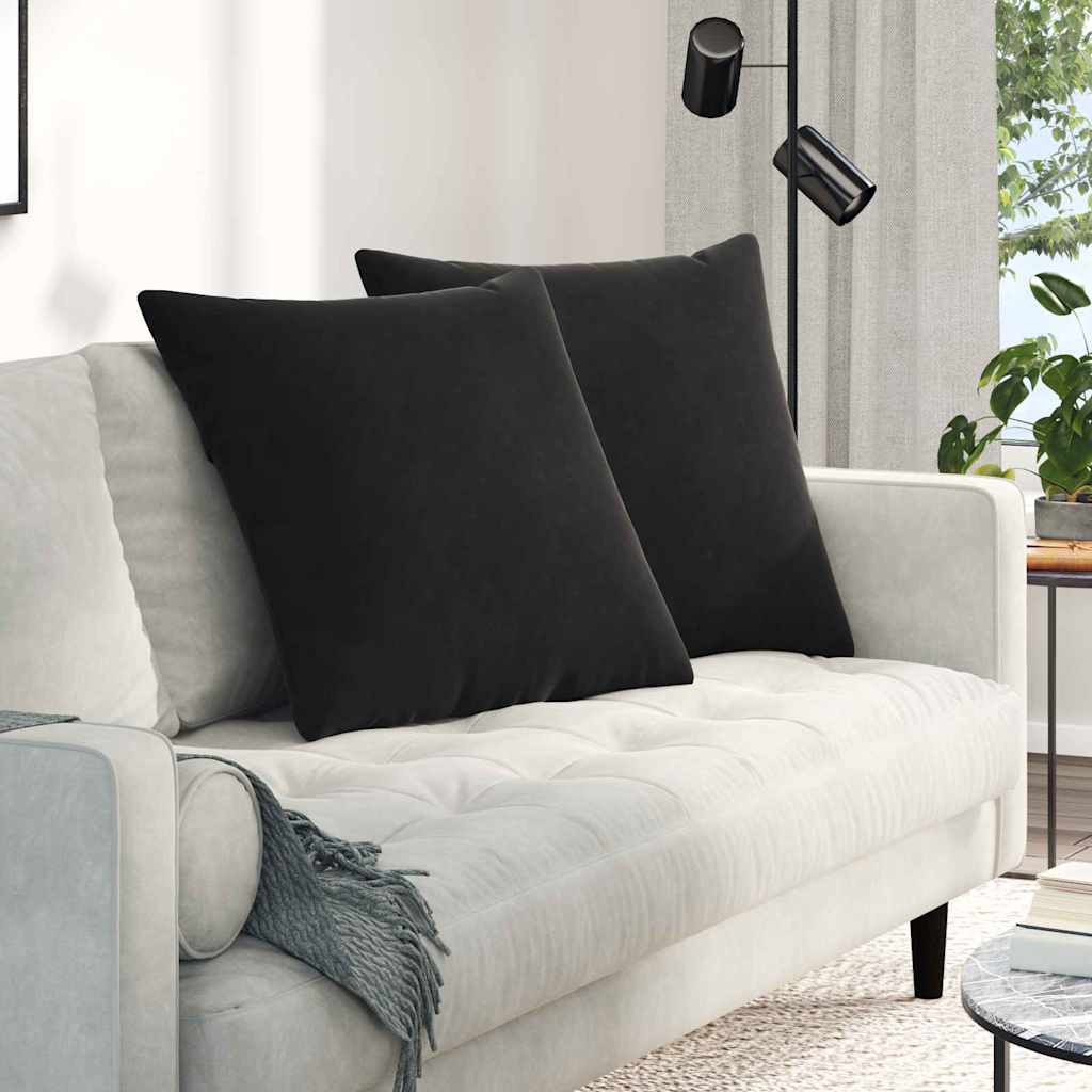 Jastučići za sofu 2 pcs Crna 60 x 60 cm Kordura tekstil