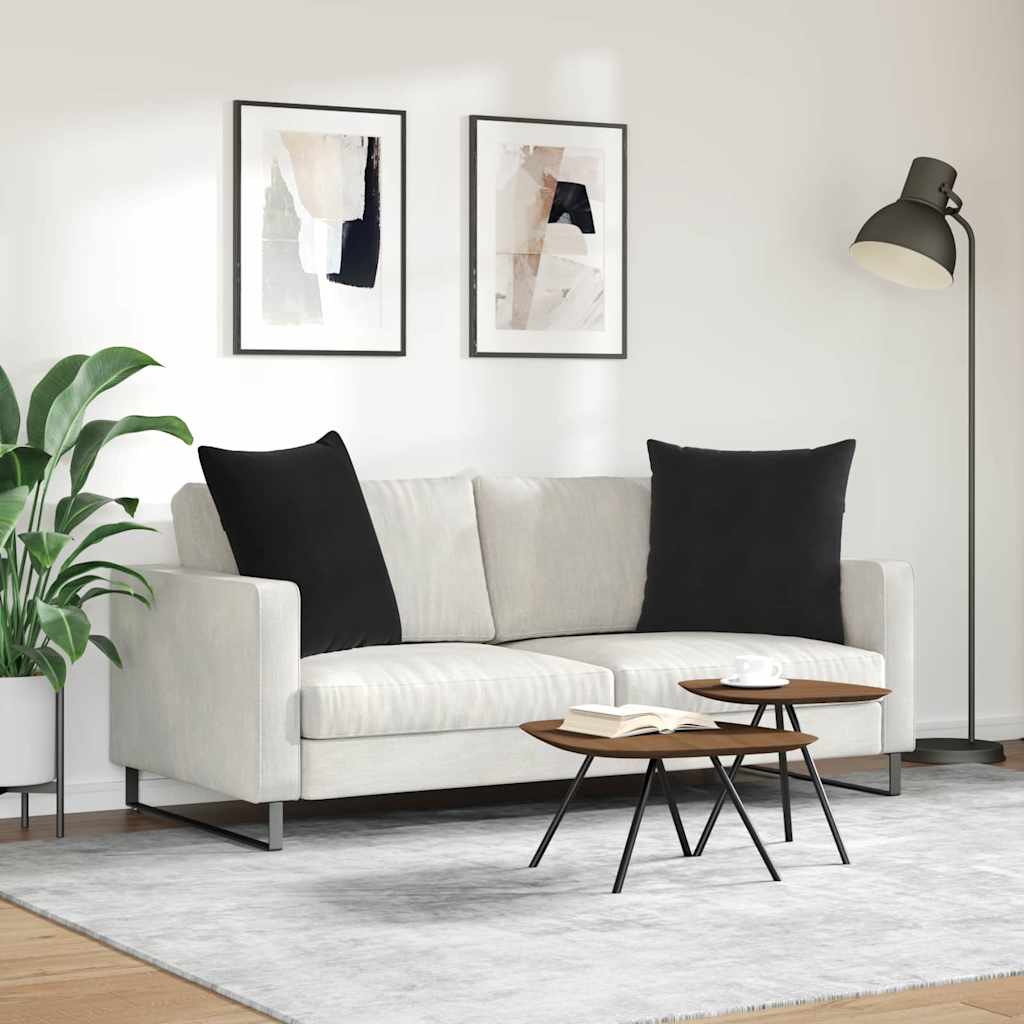 Jastučići za sofu 2 pcs Crna 60 x 60 cm Kordura tekstil