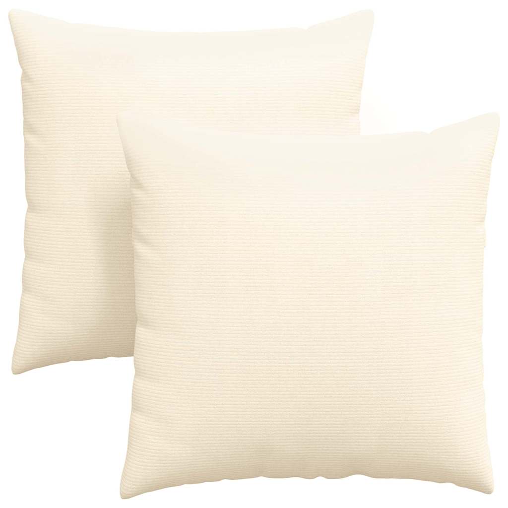 Jastučići za sofu 2 pcs Krema 80 x 80 cm Kordura tekstil