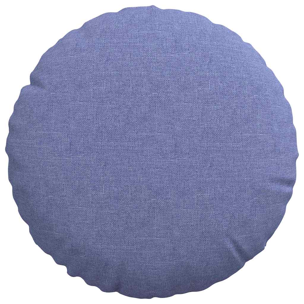 Jastučići za sjedenje 2 pcs Traper plava Ø30 x 13 cm tkanina